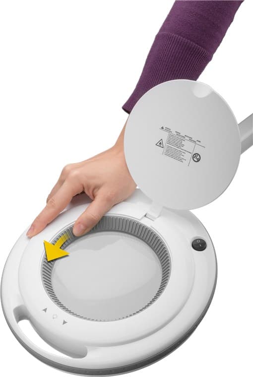 LED-forstørrelseslampe med klips, 9 W, hvit