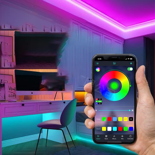 Smart LED Strip Lights Kit med WiFi & Röststyrning, 40m 10 m