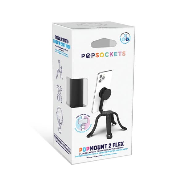 PopMount 2 Flex musta yleispidike tankoon/pöydälle/autoon jne.