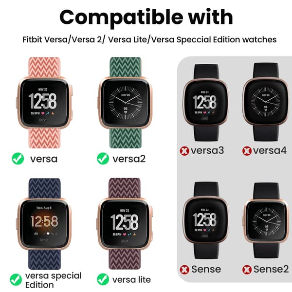 Fitbit Versa 2 Nylon kelloranneke Black
