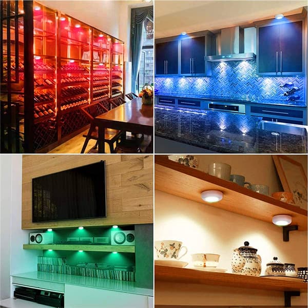 LED spotlight med fjernkontroll 3-pack