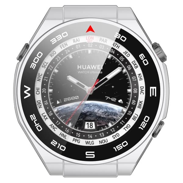Älykellokotelo näytönsuojalla Silver Huawei Watch Ultimate