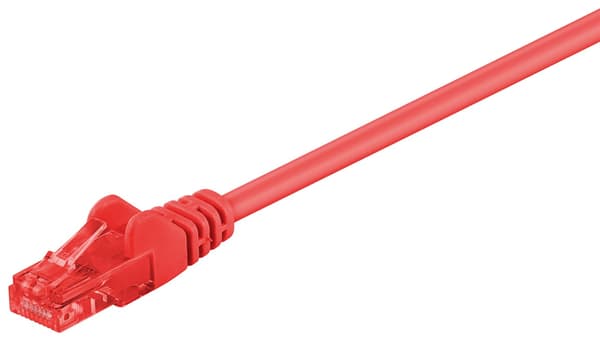 CAT 6 -kytkentäkaapeli, U/UTP, punainen