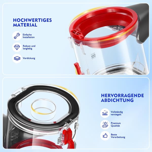 Dyson V8 -pölysäiliön säiliö suodattimen vaihdolla