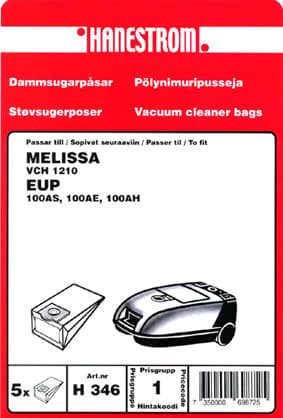 Dammsugarpåsar MELISSA VCH1210,EUP100AS/AE/AH