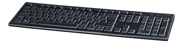 Wireless keyboard 105 keys USB receiver 10m range UK layout