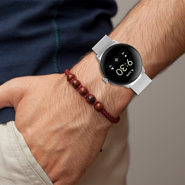 Milanese Klockarmband för Google Pixel Watch Silver M