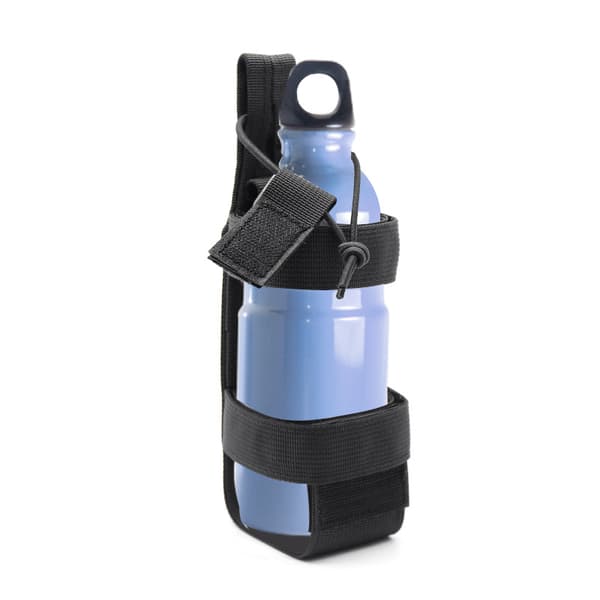 Tactical Adjustable Water Bottle Pouch - Black Nylon