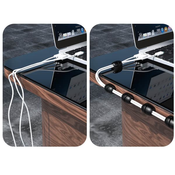 Cable Nuggetin kaapelipidikkeet x10 Musta