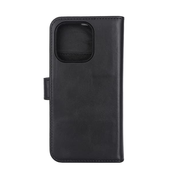 Wallet Case 2i1 Anti-stråling Læder MagS Sort - iPhone 15 Pro