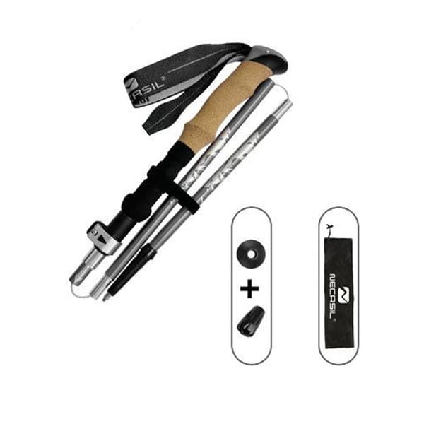 Kork foldbar vandrestok Silver