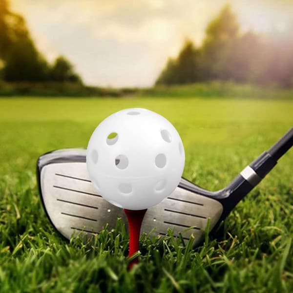 Træningsgolfbolde med huller 10-pak White