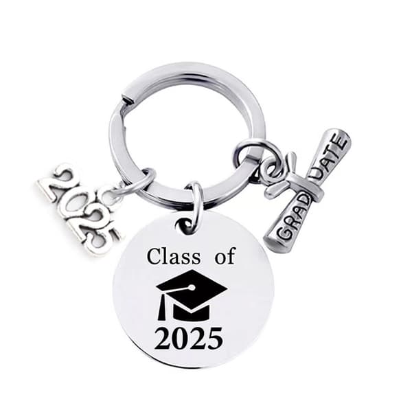 Class of 2025 Keychain - Rustfritt stål Graduation Gift