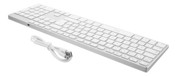 Fullsize Bluetooth aluminium keyboard for Mac, Nordic layout