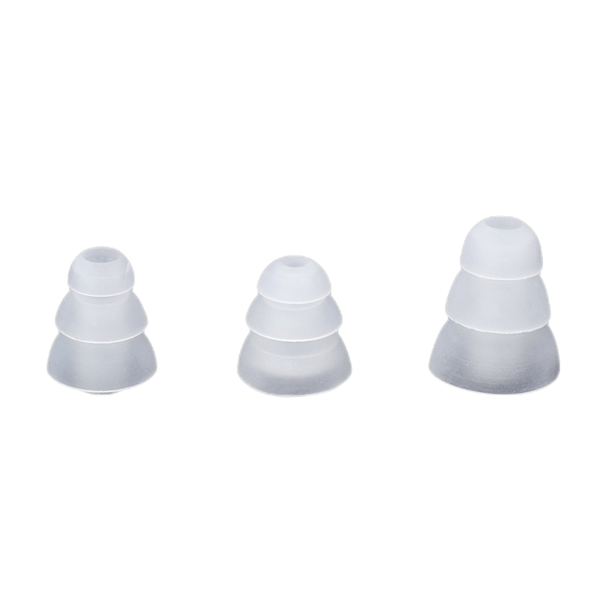 Silikon ørepropper for 4-4,5 mm, 3 størrelser Transparent