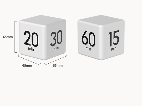 LCD Display Cube Induction Timer med Beep Reminder White