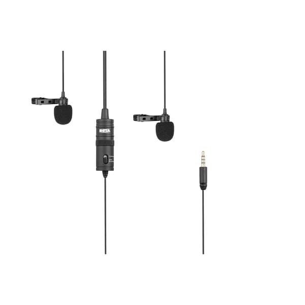 Mikrofon Lavalier x2 BY-M1DM 3.5mm 4m