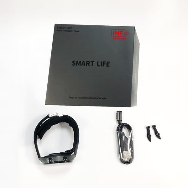 Smartwatch med blodiltnings- og blodtryksmåler Black