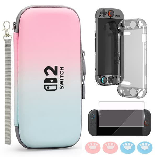 Bæreveskesett for Switch 2 Pink+Blue