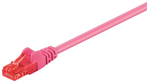Netværkskabel CAT 6, U/UTP, magenta