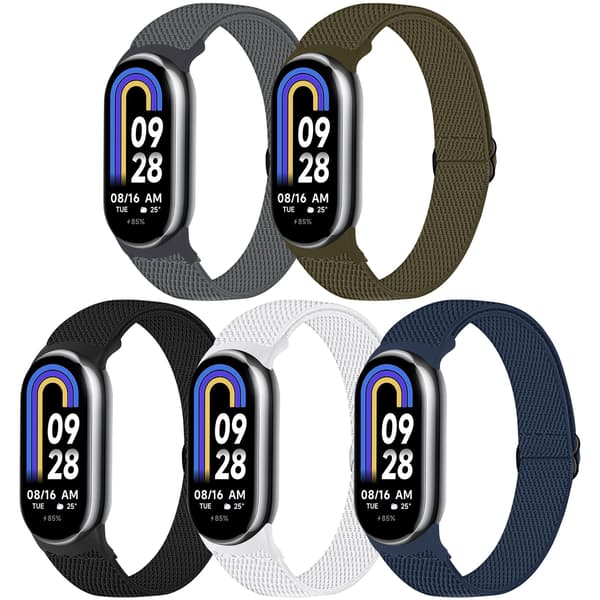 Elastisk nylon urrem til Xiaomi 8/9 (14mm) Blue