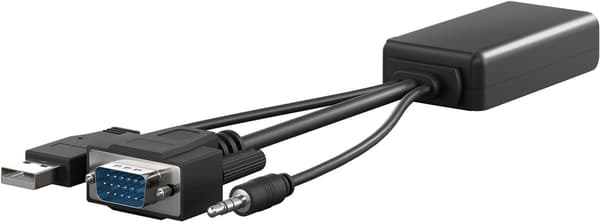 VGA til HDMI™-konverter med 3,5 mm jackstiklyd