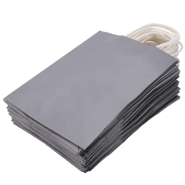 Papperskassar med Handtag, 10-pack Grey