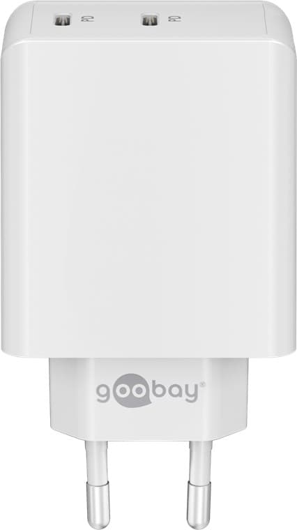Dobbel USB-C™ PD hurtiglader (36 W) hvit