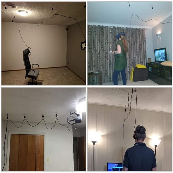 VR Headset Kabelhåndtering Uttrekkbart Trinsesystem (6-pakning)