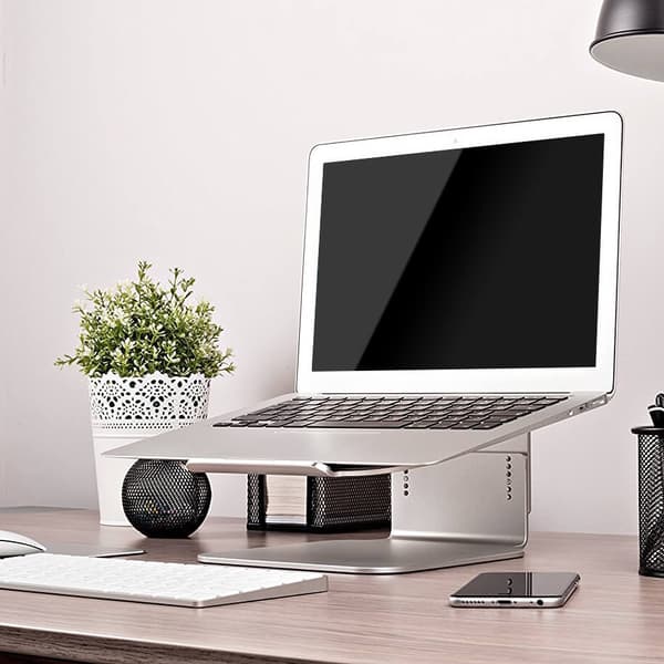 Laptop Stander Riser Elevator Justerbar Universal Sølv