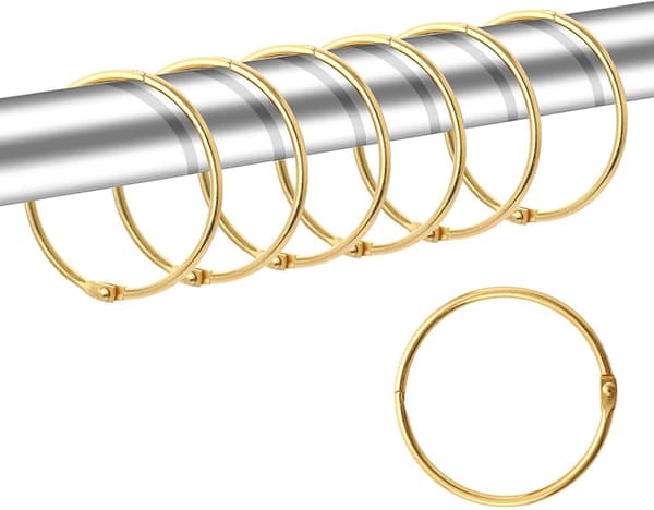 Pyöreät verhokoukut, 20 kpl Gold