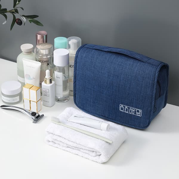 Væghængt toilettaske med hængekrog polyester Blue