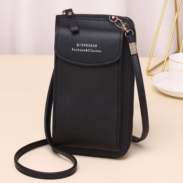 Crossbody-mobiltaske i PU-læder Black