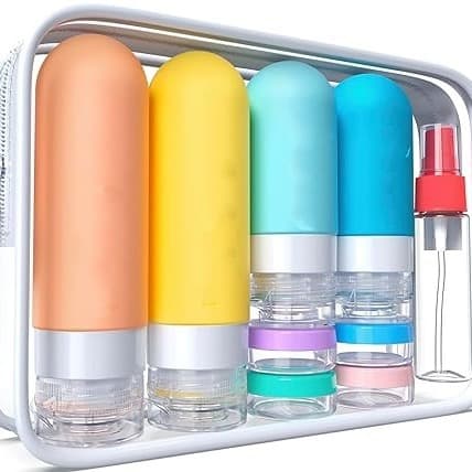 Bärbara läckagesäkra silikonbehållare för resor 60ml+90ml Yellow