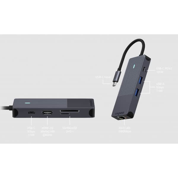 USB-C Multiport UCM-2004 8-in-1 USB-C Adapter