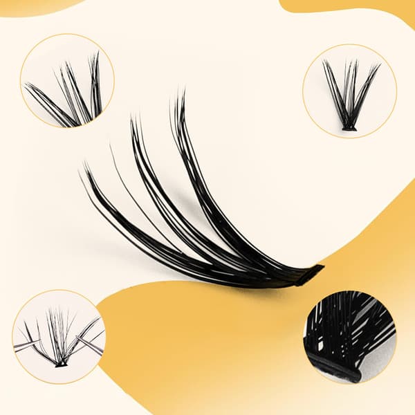 200 Kluster Lösögonfransar - Voluminös och Naturlig Look
