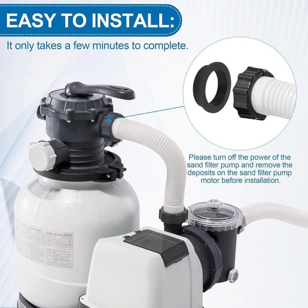 6-Pack udskiftning O-ringe til Intex filterpumper