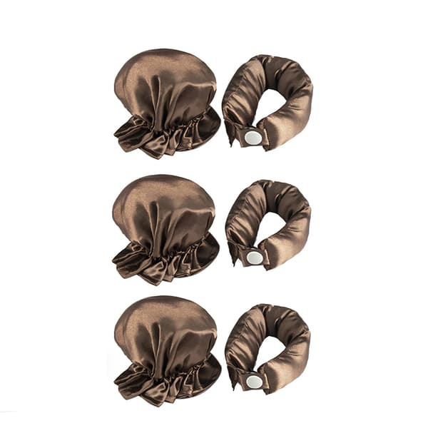 Varmefrit hårkrøllebåndssæt Brown