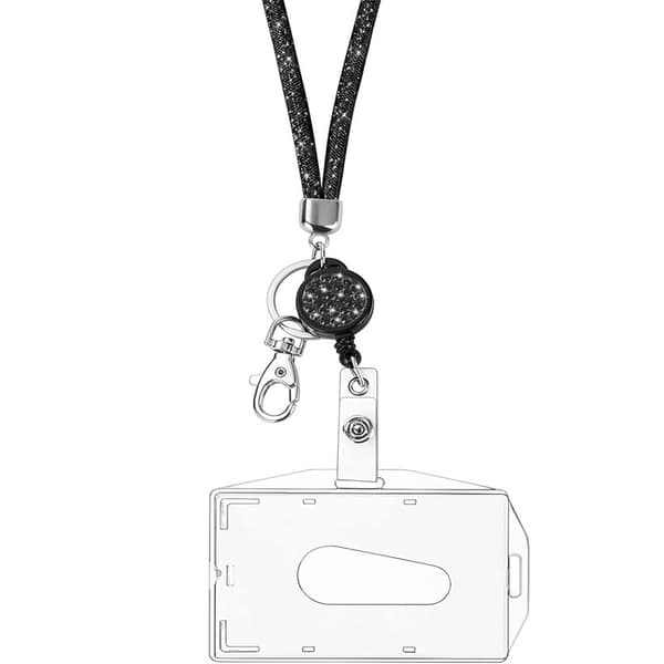 Snor med ID-kortholder Black