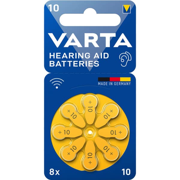 Høreapparatbatterier 10 / A10 / PR70 8-pak