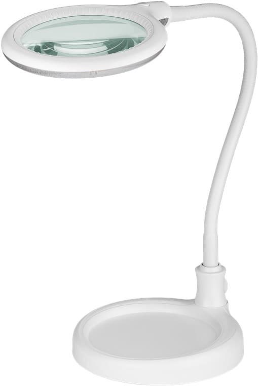 LED-forstørrelseslampe med stativ/klemme, 6 W