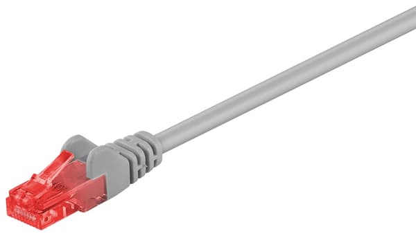 CAT 6 patch-kaapeli, U/UTP, harmaa