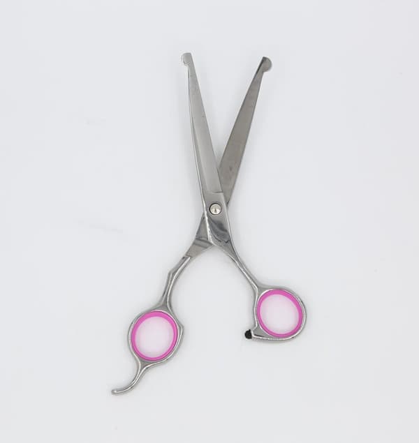 Hundesaks bøyd 19 cm Sølv/Rosa