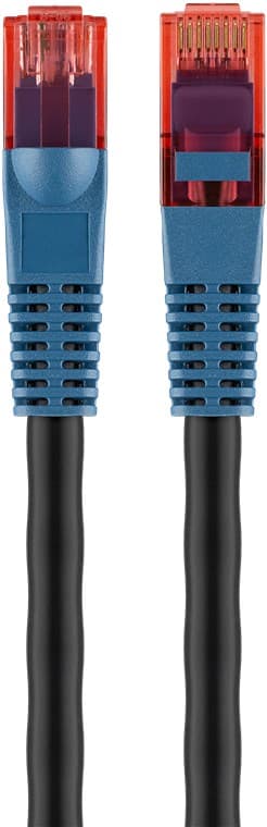 CAT 6 patchkabel för dragning utomhus, U/UTP, svart