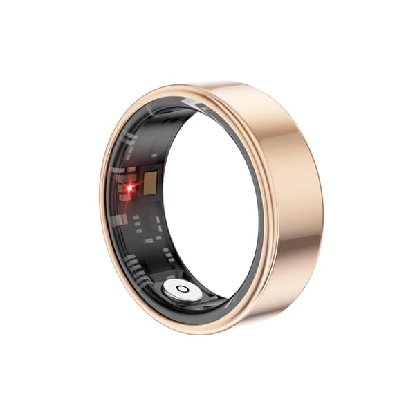 Smart Ring med 30 dagers batteritid, IP68 vanntett, hjertefrekvens, oksygennivå og søvnovervåking Gold 12