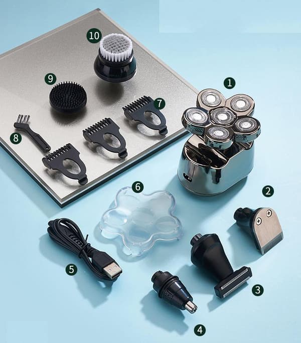 Multifunksjonell barbermaskin / trimmer for ansiktshår