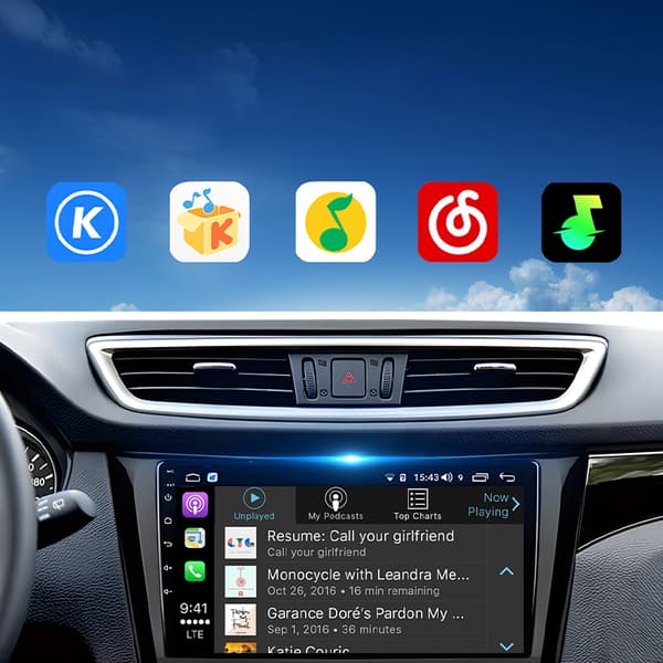 BY967B 2-in-1 langaton CarPlay & Android Auto -sovitin