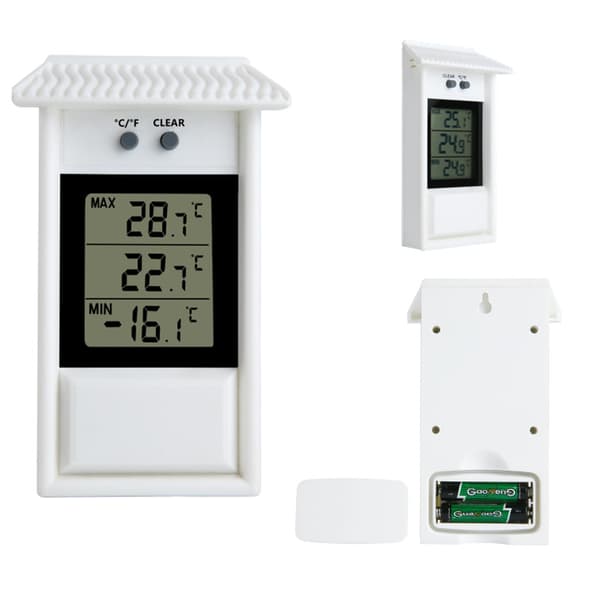 Elektronisk termometer for utendørs bruk White