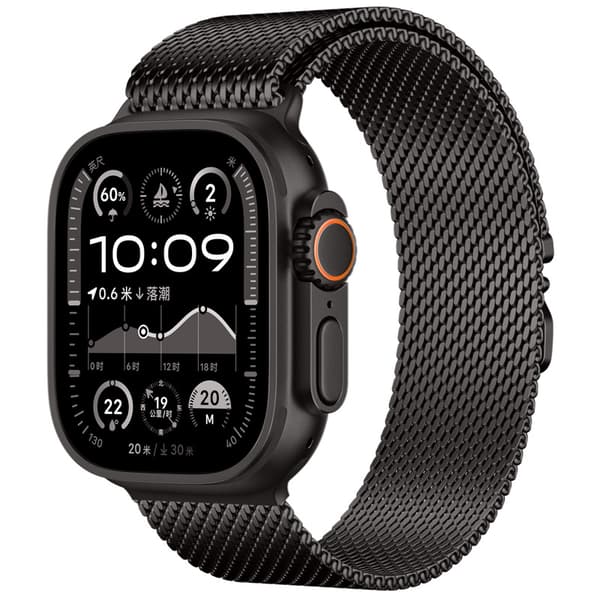 Grafit Milanese Loop-rem til Apple Watch Black S