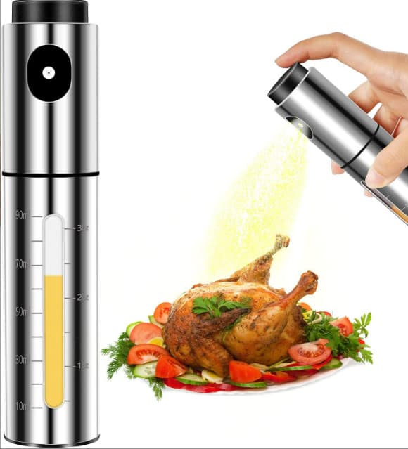 Sprayoljeflaske i rustfritt stål med vekt Model 1
